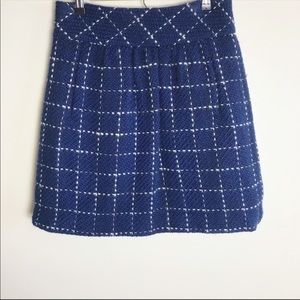 ANTHRO | MAEVE- Navy Wool Pleaded Skirt